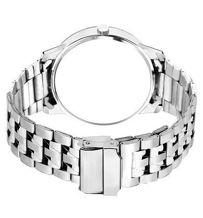 ANALOG Luxury Steel White Gold watch For REAL Mens
