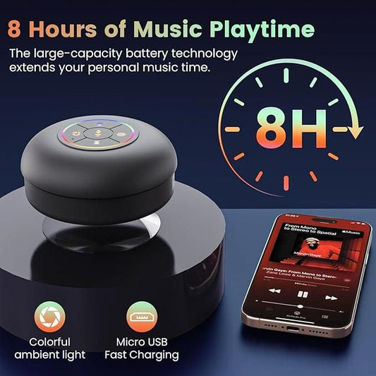 (Advance Waterproof System) Large Suction Cup Bluetooth Speaker