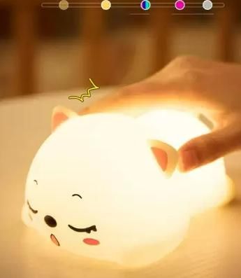 Soft Skin Snoring Cat Night Light Night Lamp