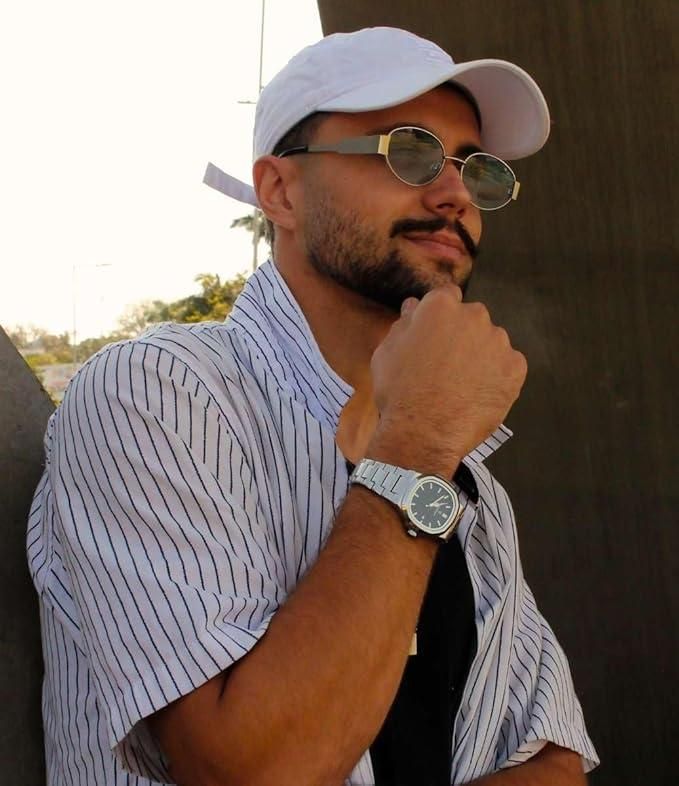 (LUXURiOUS) steel White Gold Watch