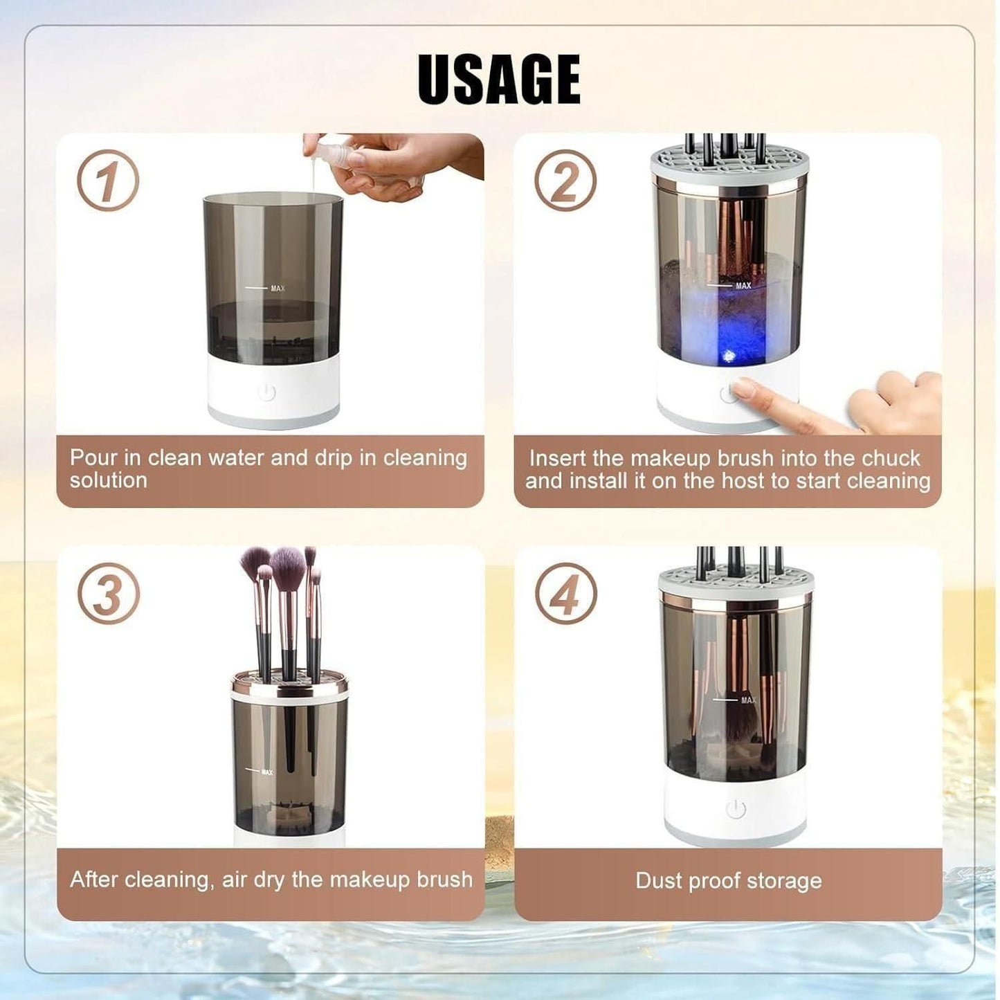 PACK OF 2 Make Up Brush Cleaner ( Advance Cleaning Technology ) Made in US