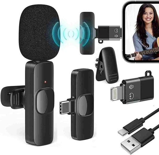 (Boyyaa) Wireless Microphone With Wireless Technology Noise cancels
